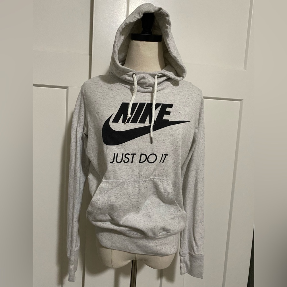 Nike gray/white hoodie